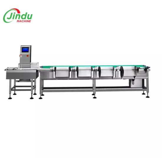 03 Máquina Jindu para báscula electrónica en línea automática para verificador de peso del producto