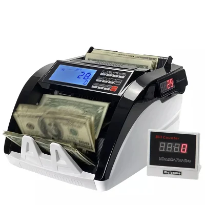 Contador de dinero Detección de máquina Contadores de billetes en euros USD Detector de billetes UV/Mg/IR