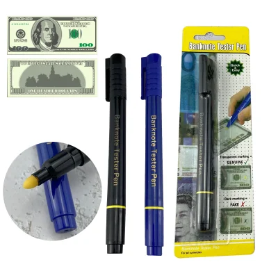 2 en 1 Money Tester Pen Dollar Checker Marker Pen Money Bill Detector Pen